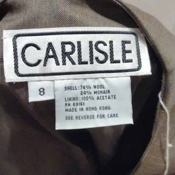 NWT Carlisle Rainforest Brown Wool & Mohair Blend Pencil Skirt 8-Career Office - Picture 3 of 6